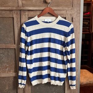 Blue and White Striped Sweater